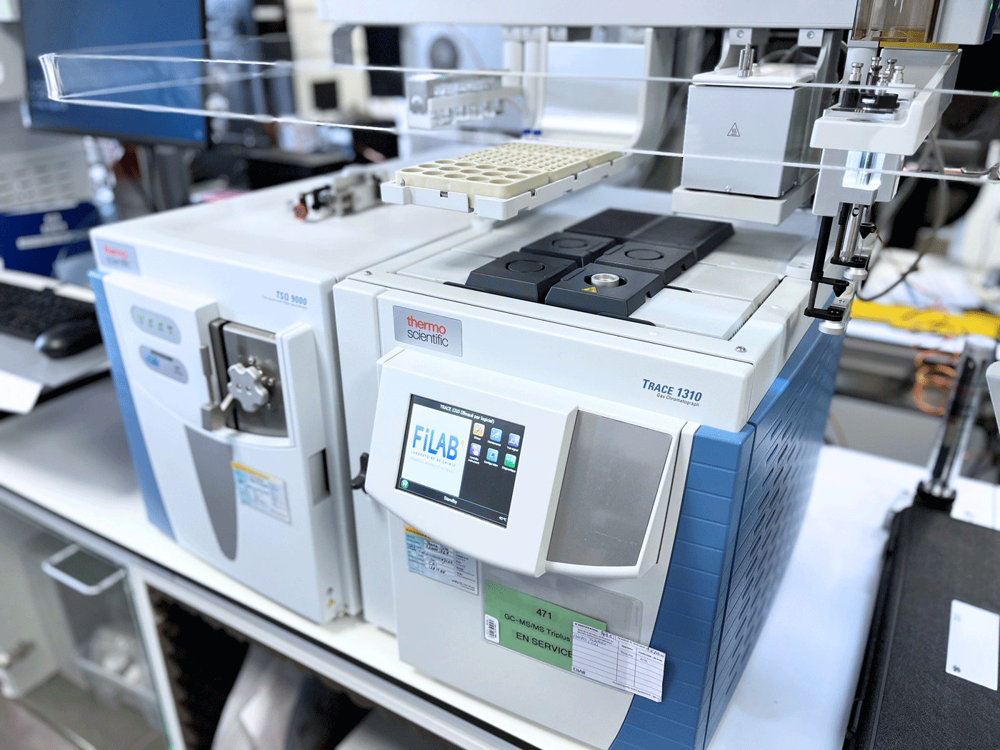 chromatographie en phase gazeuse couplée à la spectrométrie de masse en tandem